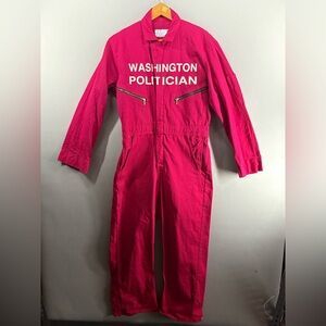 Red Kap Mens Coveralls Overalls Jumpsuit LS Red Sz 36-SH Washington Politician